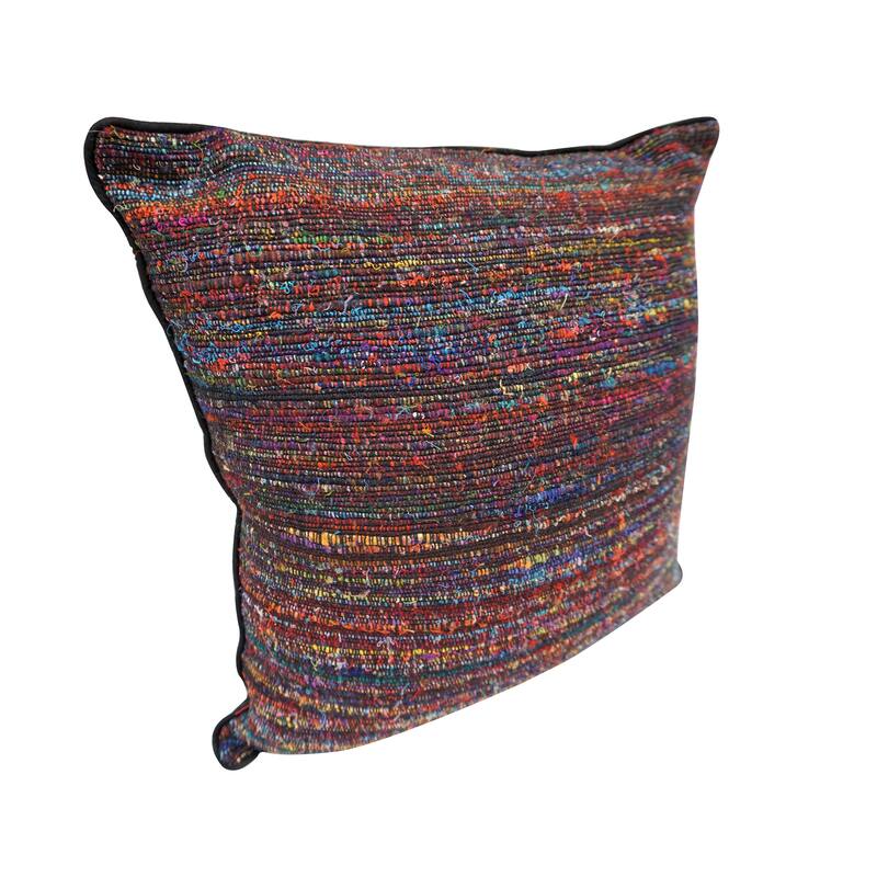Home&Manor Firestone Vintage Raw Silk Pillow 18'