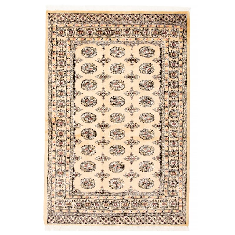ECARPETGALLERY Hand-knotted Peshawar Bokhara Beige Wool Rug - 4'8 x 6'9 - 4'8 x 6'9 - Beige
