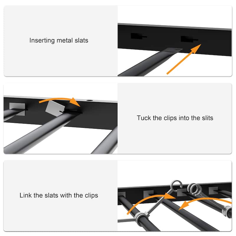 Twin Over Full Bunk Beds with Trundle, Metal Bunk Bed Frame with Safety Guardrail and 2 Ladder,Sturdy Metal Frame
