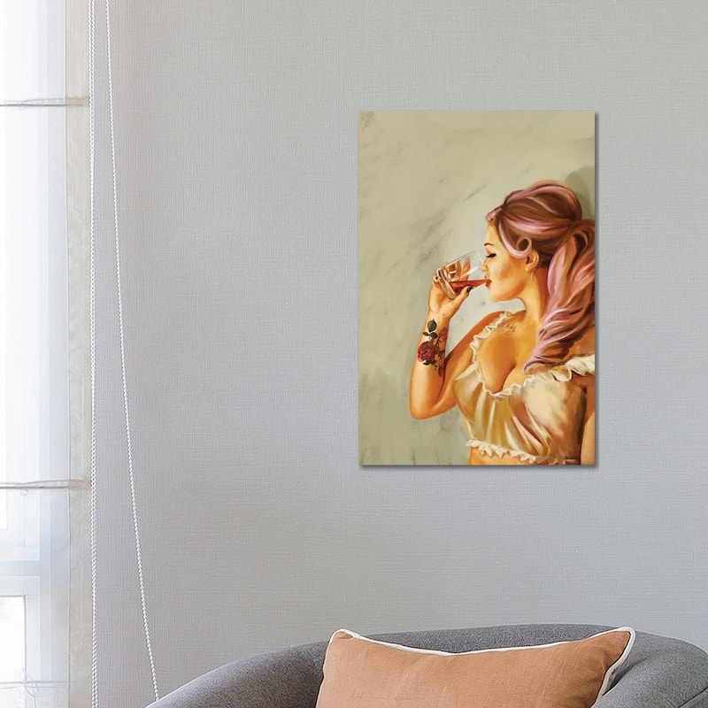 iCanvas "Pin Up Rose Tattoo" by The Whiskey Ginger Canvas Print - 26x18x1.5