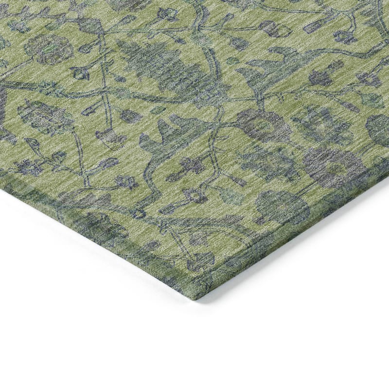 Machine Washable Indoor/ Outdoor Traditional Persian Chantille Rug