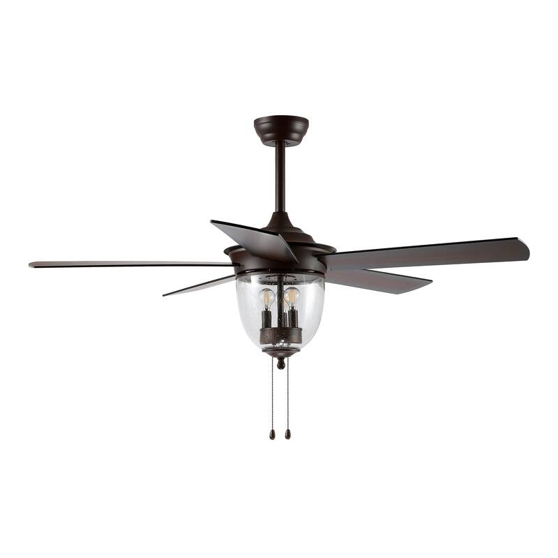 SAFAVIEH Lighting Hetty 52-inch Led Ceiling Light Fan - 52" W x 52" L x 25.375"-30.375" H