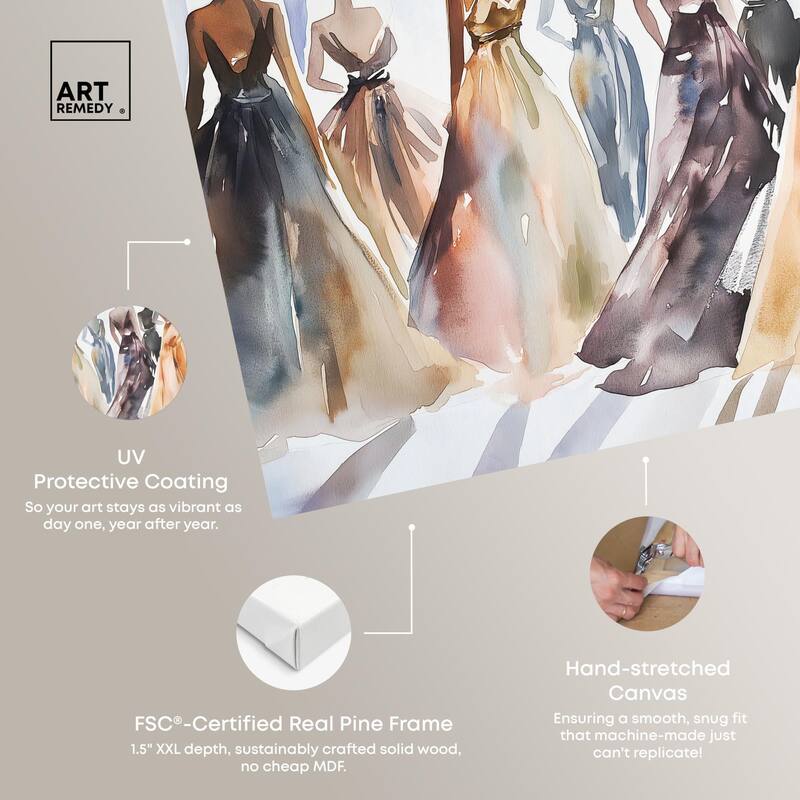Model Lineup Canvas by Art Remedy, Gallery Wrapped