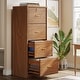 preview thumbnail 10 of 34, 4 Drawer Wood File Cabinet with Lock for Home Office 1-Piece(Brown)