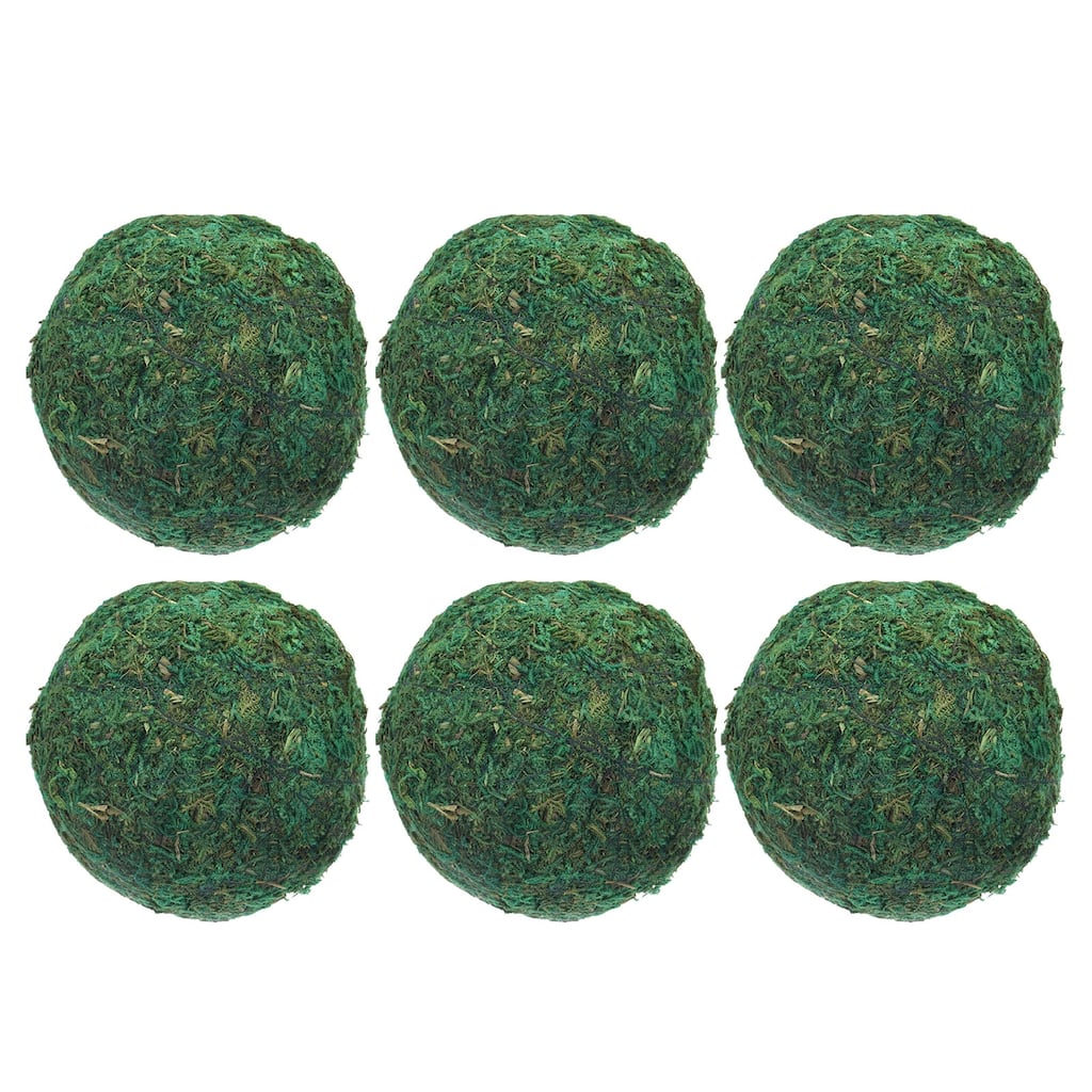 6Pcs Moss Balls Green Decorative Moss Ball for Vase Fillers Home Decor