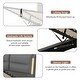 preview thumbnail 5 of 8, Queen Modern Upholstered Lift Up Bed Frame Hydraulic Platform Bed