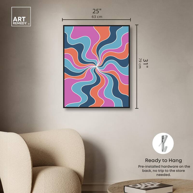 Carnaval Retro Curves Canvas by Art Remedy