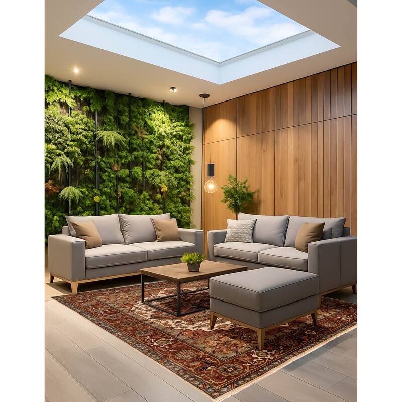 ECARPETGALLERY Hand-knotted Jules Sultane Ivory Wool Rug - 7'8 x 9'8