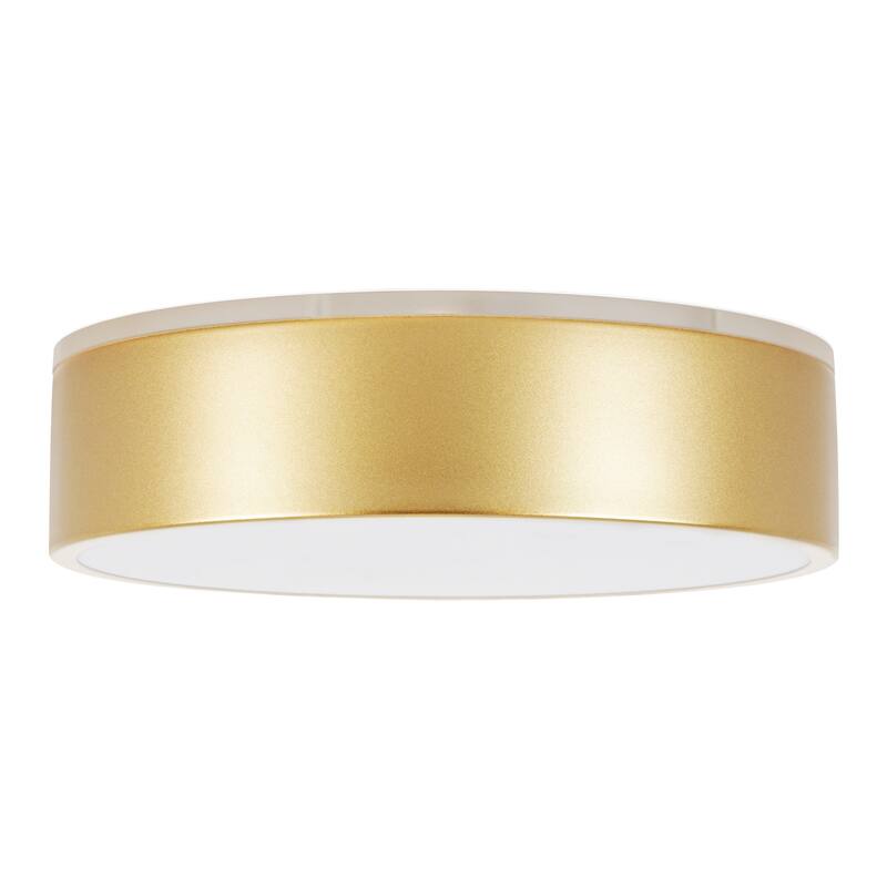 11.81 in. Modern Drum Metal Integrated LED Flush Mount Ceiling Light