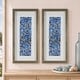 preview thumbnail 2 of 6, American Art Decor Blue Seashell Mosaic 3D Textured Wall Art, 2 Piece Set - Coastal Vertical Panels with Champagne Frame