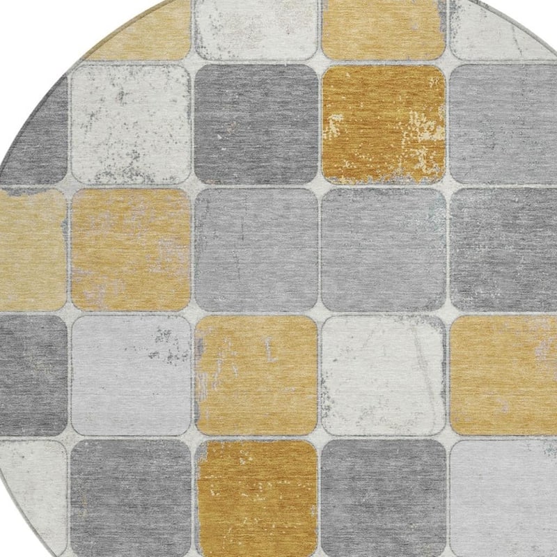 HomeRoots Geometric Transitional Rectangle Outdoor Rug