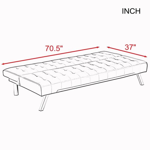Convertible Sectional Sofa Bed Sofa Pu with Metal Legs Bed Bath