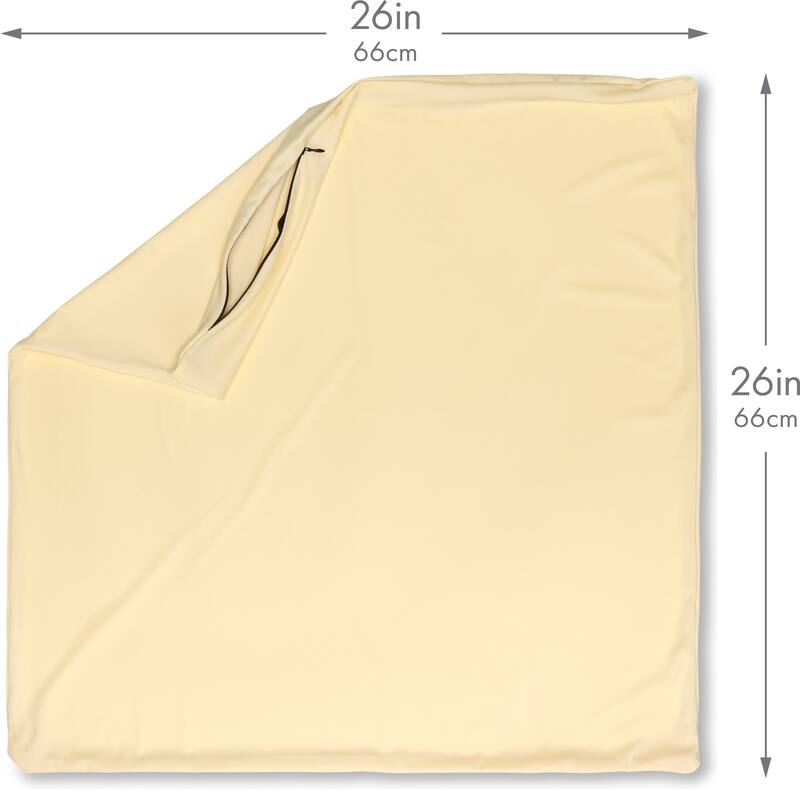 Throw Pillow Cozy Soft Microbead Off White Creme: 1 Pc