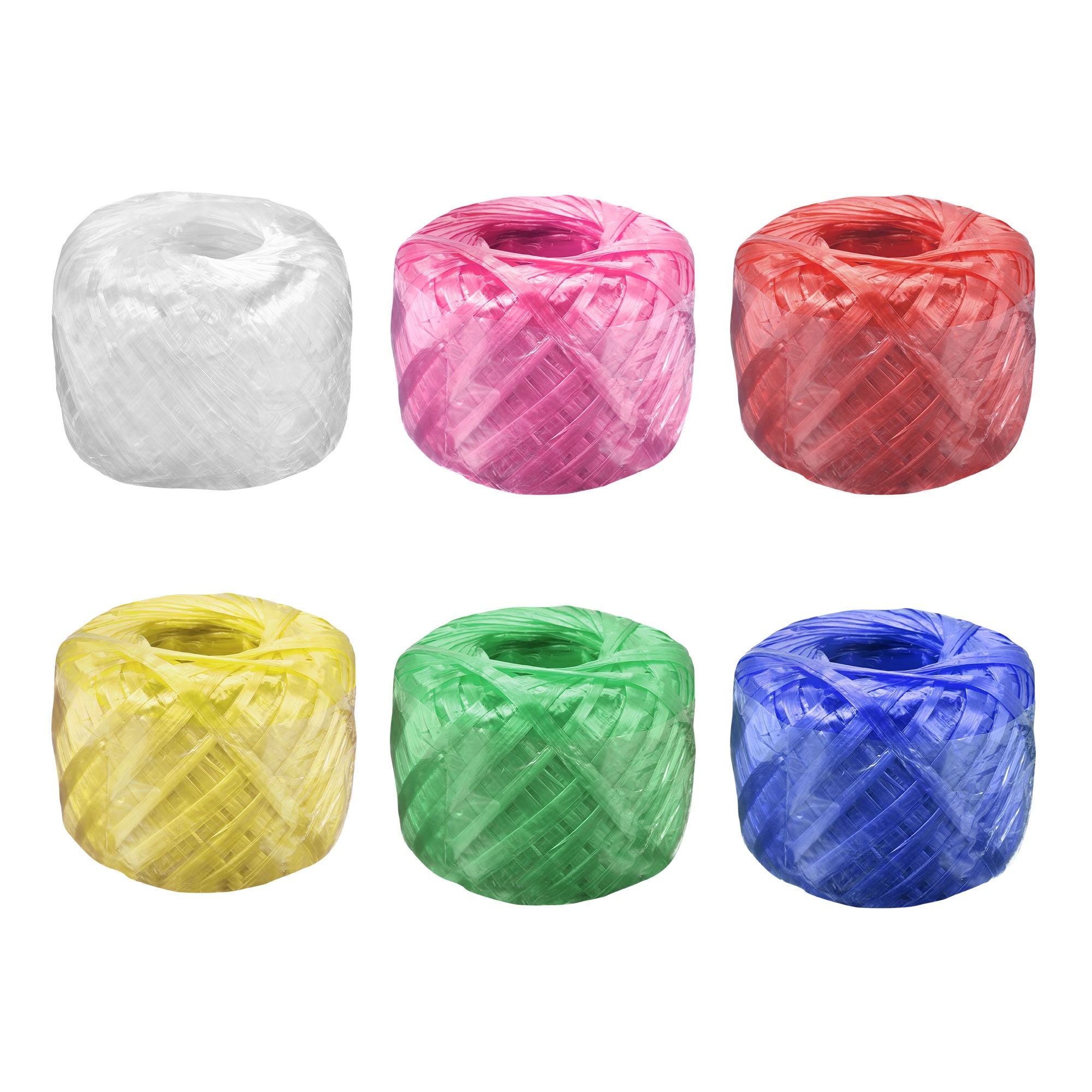 Unique Bargains Polyester Nylon Plastic Rope Twine Household Bundled,150m 6 Colors 6 Rolls - Multicolor