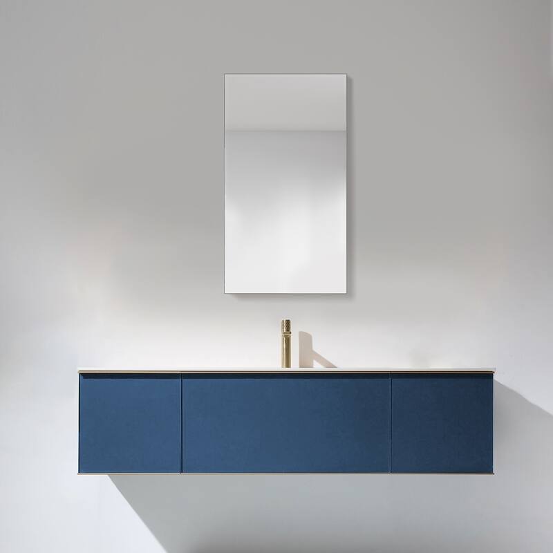 Topcraft Frameless Mirrored Medicine Cabinet in White