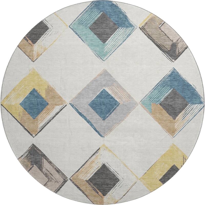 Premium Washable Super Soft Modern Diamond Mayfield Rug