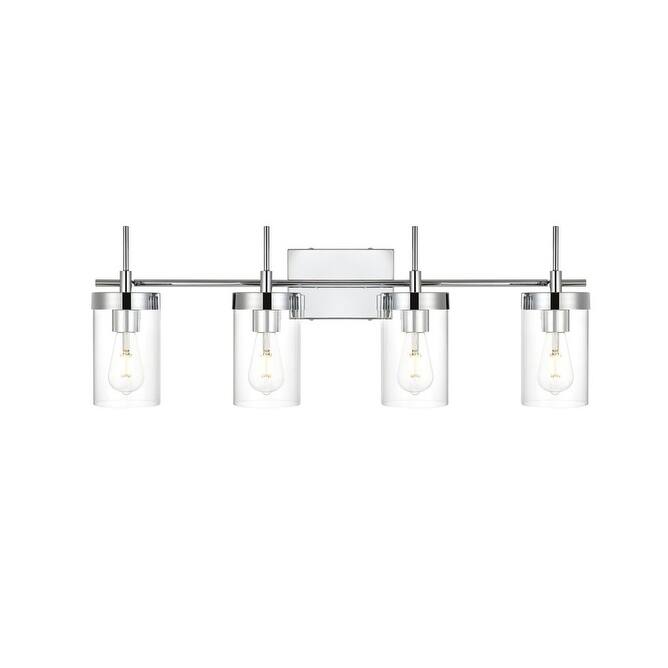 Elegant Lighting LD7319W32 Taryin 4 Light 32" Wide Vanity Light - Chrome / Clear