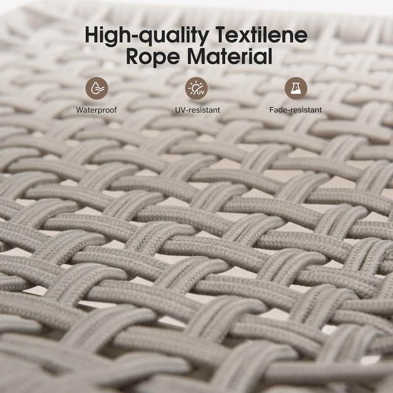 PURPLE LEAF Bar Stools Set of 2 Patio Wicker Bar Height Metal Chairs Boho High Barstools with Back for Garden Outdoor