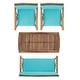 preview thumbnail 44 of 117, SAFAVIEH Fontana 4-piece Acacia Solid Wood Outdoor Conversation Patio Set