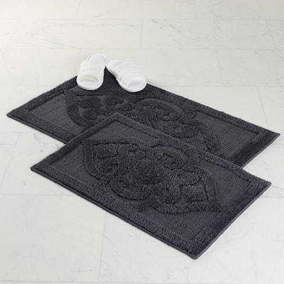 Superior Myra Medallion Washable Bath Rug, Set of 2
