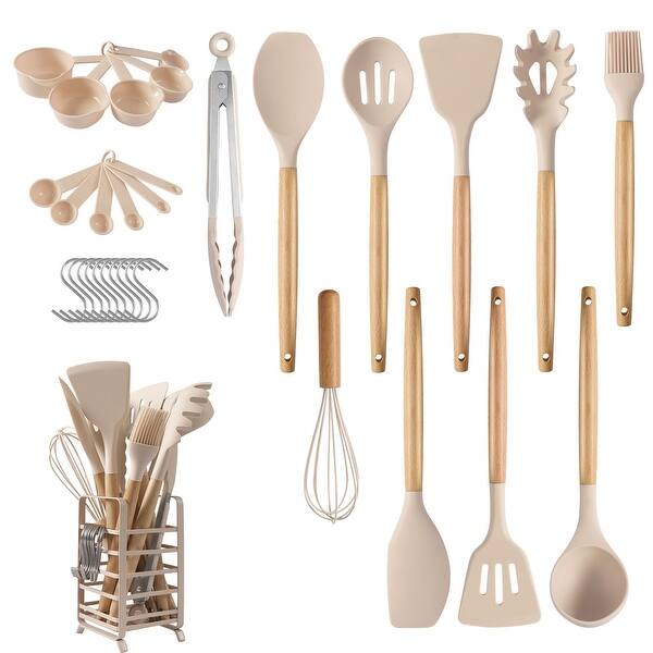 32-Piece Kitchen Utensils Set - Khaki