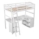 preview thumbnail 4 of 13, Merax Twin Loft Bed with Drawers, Cabinet, Shelves and Desk