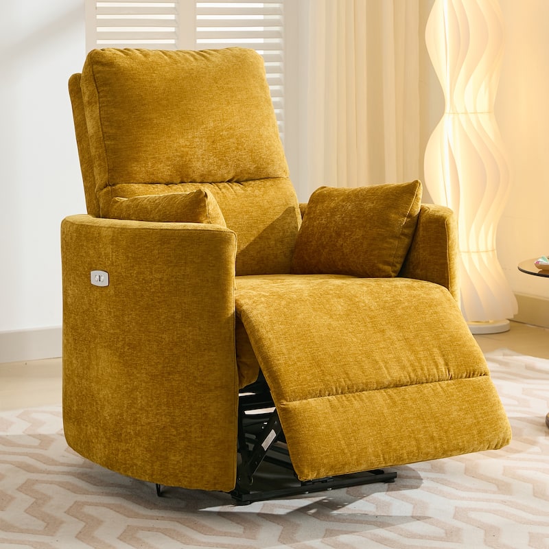 Chenille Power Recliner, 3-position Reclining Chair