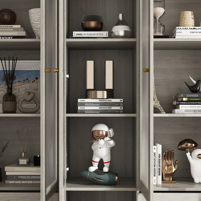 Elegant White Modular Bookcase: Stylish and Flexible Storage Solution for Your Home