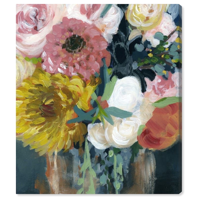 Wynwood Studio Canvas Floral and Botanical Spring Loving Pink and Traditional Wall Art Canvas Print
