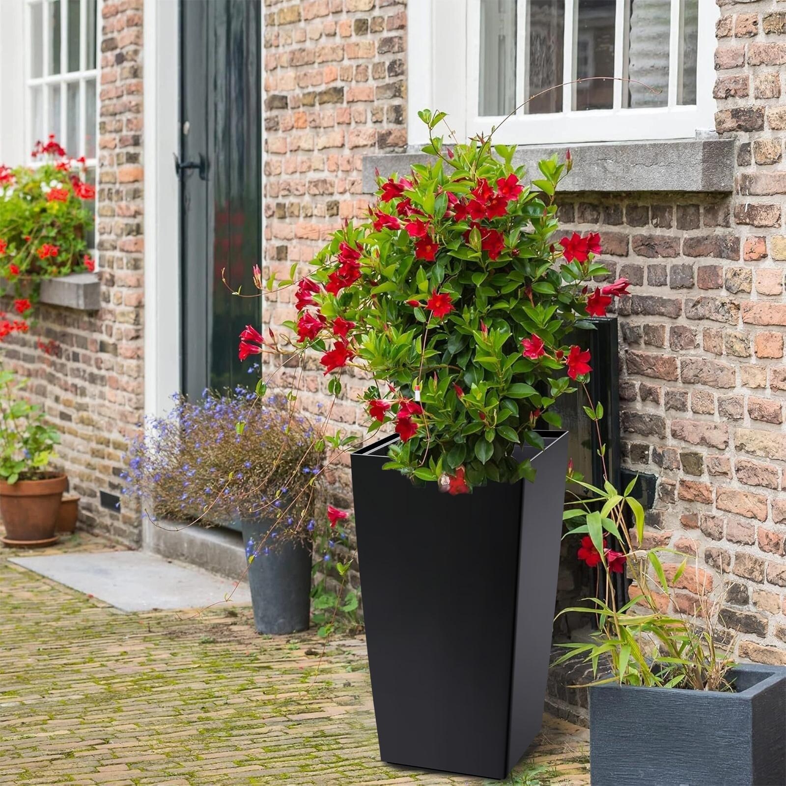 30 Inch Tall Planters Set of 2, Self-Watering Outdoor Indoor Flower Pots  with Water Level Monitor & Drainage Holes - Bed Bath & Beyond - 44067422