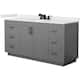 Option Dark Gray / White Quartz Top / Matte Black