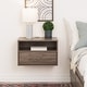preview thumbnail 10 of 64, Prepac Floating Nightstand Drifted Gray