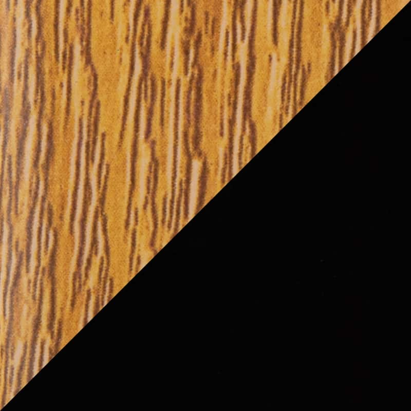 Carson Carrington Pugo 43" Natural Wood Printed Metal Dining Table