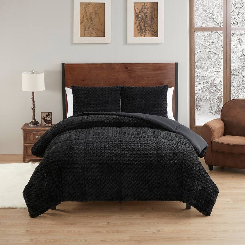 Mika Fake Fur Animal Comforter Set