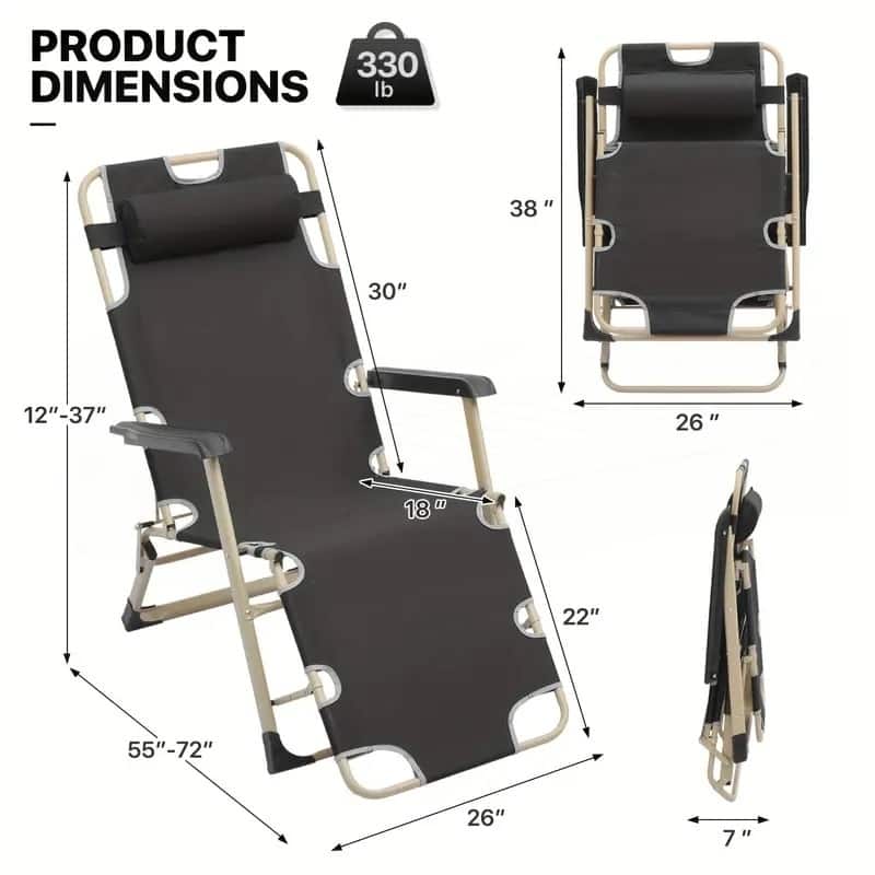 Premium Foldable Chaise Lounge