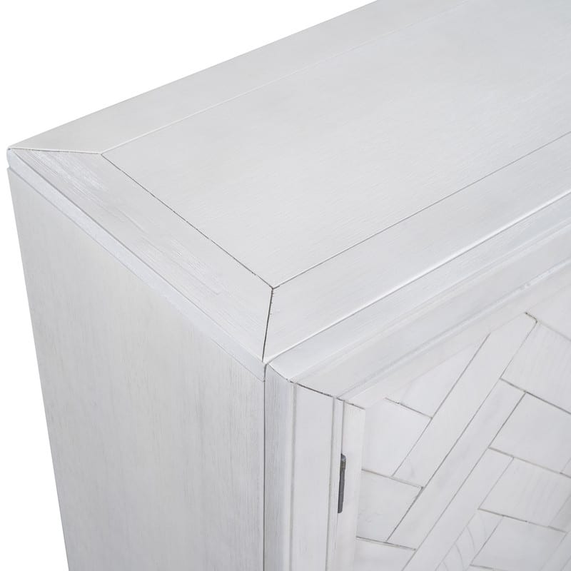 40"Modern Cabinets with Unique Design Doors with 1 Adjustable Shelves,Suitable for Multiple Rooms