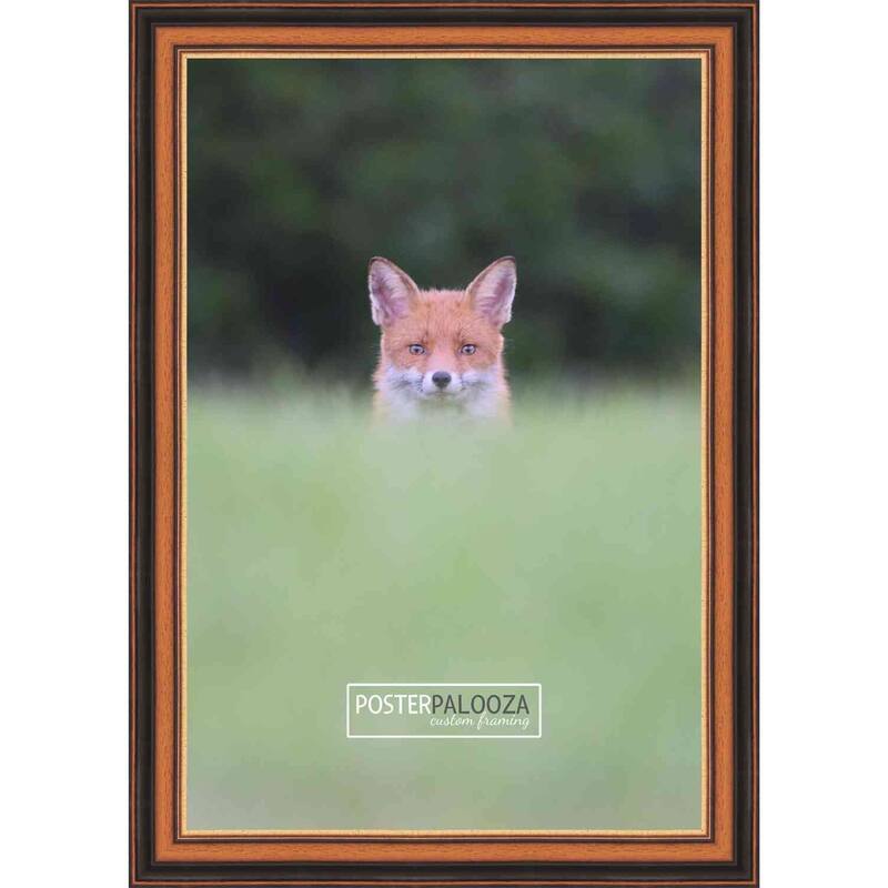 24x12 Traditional Walnut Complete Wood Picture Frame with UV Acrylic, Foam Board Backing, & Hardware