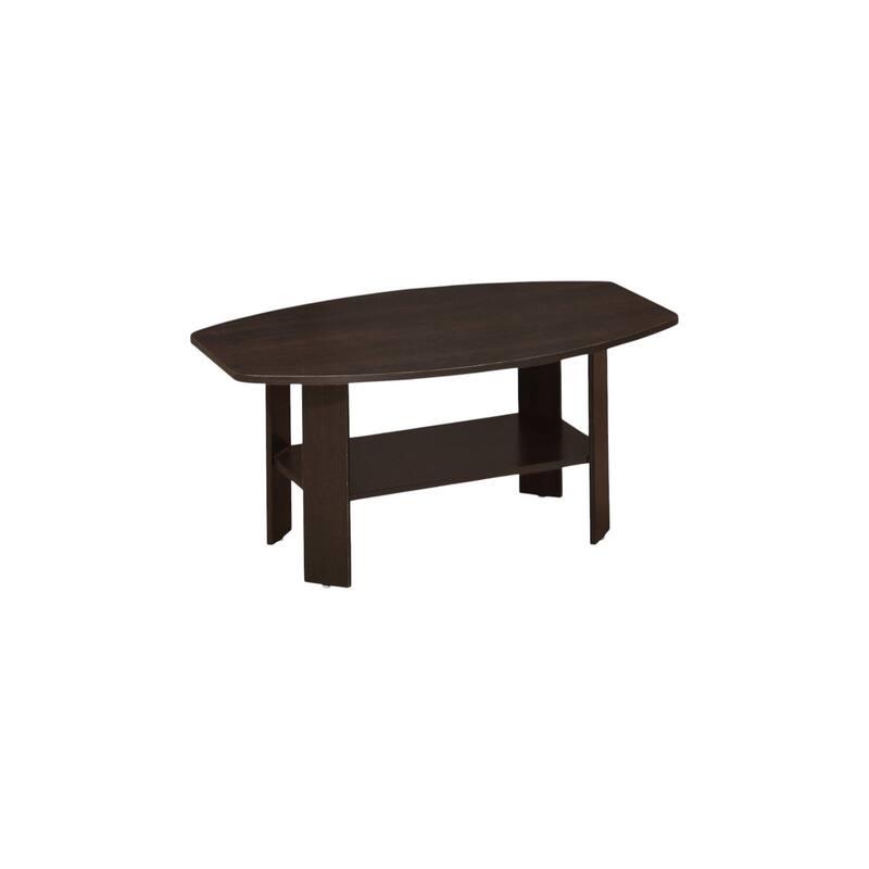HomeRoots Set of Three 36" Brown Coffee Table With Shelf - 36.00 in. x 16.25 in. x 21.50 in.
