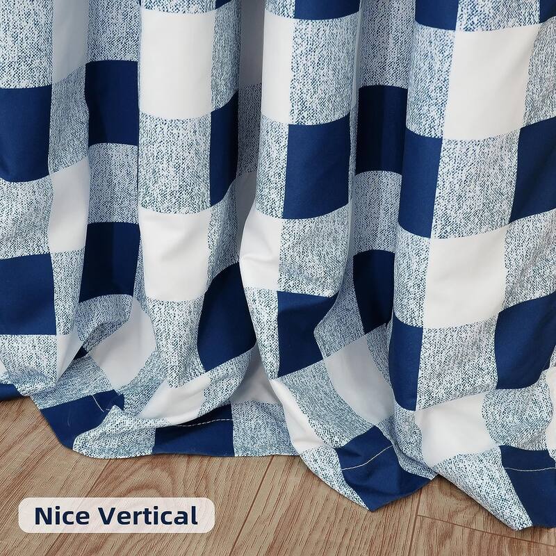 Porch & Den Alfalfa Plaid Pattern Room-darkening Window Curtains