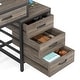 preview thumbnail 27 of 56, Computer Desk with 5 Drawers, Reversible Writing Desk with File Cabinet Printer Stand