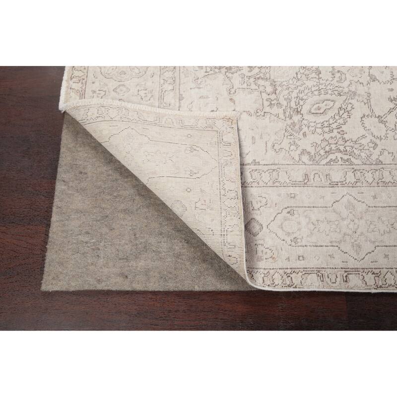 CLEARANCE Distressed Muted Tabriz Persian Wool Area Rug Handmade - 6'9" x 9'10"