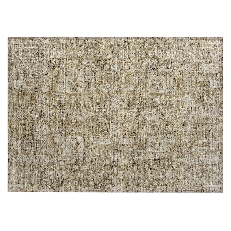 Machine Washable Indoor/ Outdoor Chantille Vintage Traditional Rug
