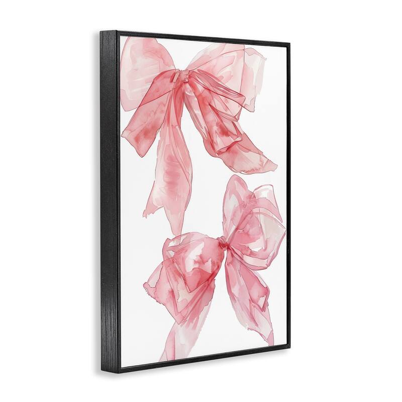 Stupell Sheer Pastel Pink Bows Framed Giclee Art Design By LSR Design Studio