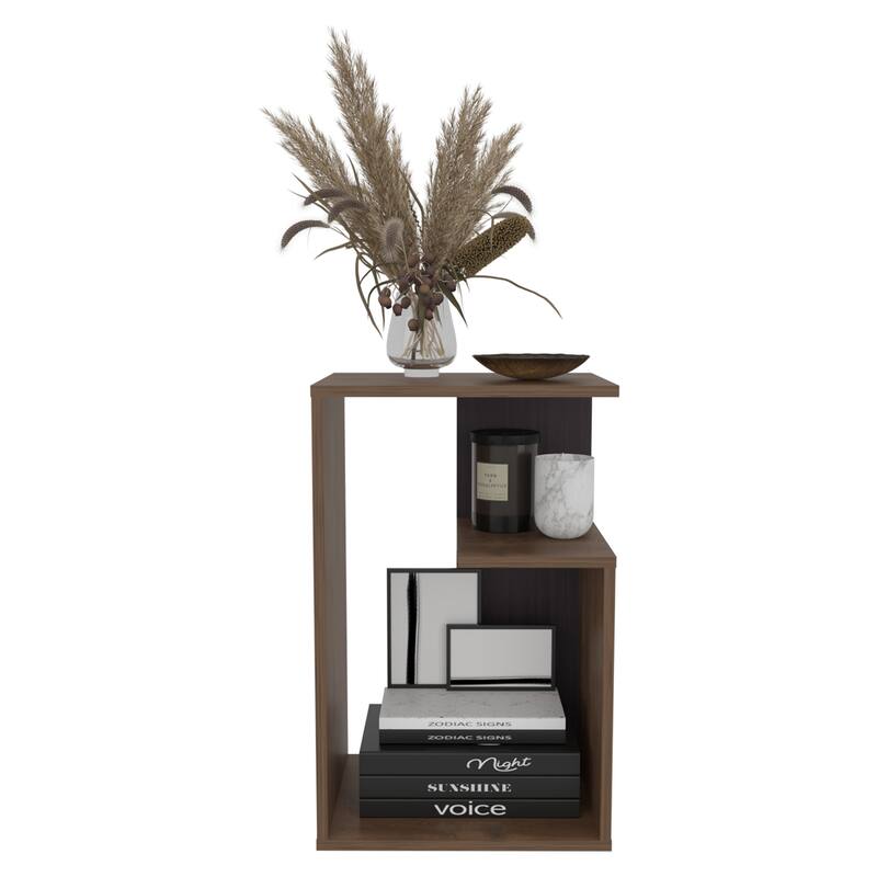 25" High 3-Tier Open Shelf Side Table For Living Room