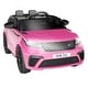 preview thumbnail 1 of 6, 12V Licensed Land Rover Ride Electric Car for Kids with Parent Remote Control Pink