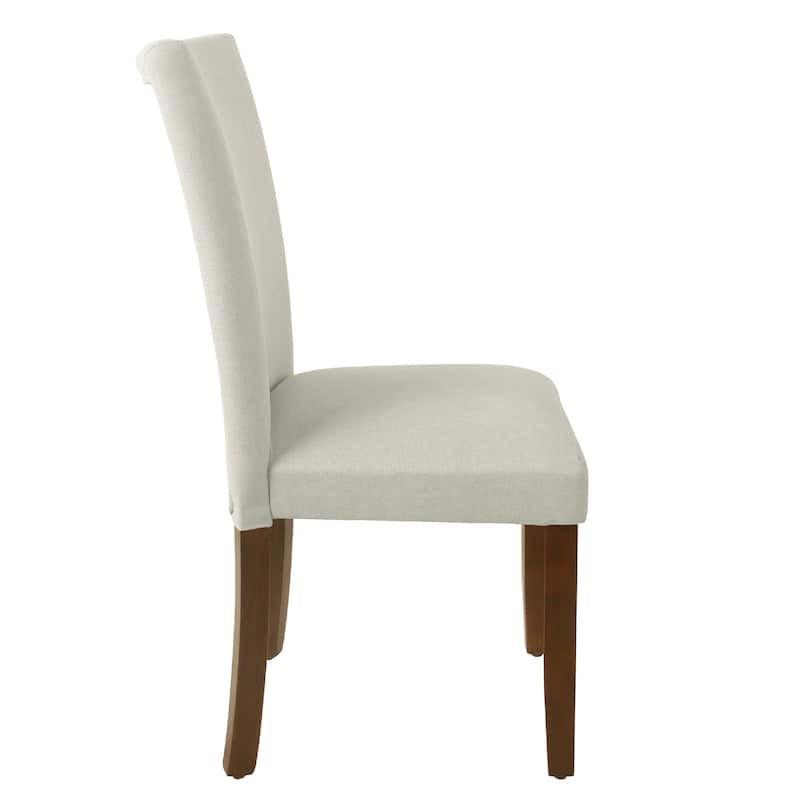 Jax Parsons Dining Chair Set of 2, Walnut Legs, Gray Woven Polyester