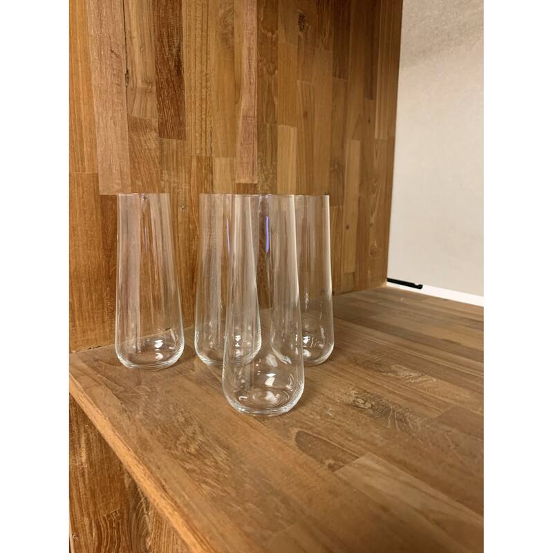 Red Vanilla Stemless Champagne Glass Set / 4