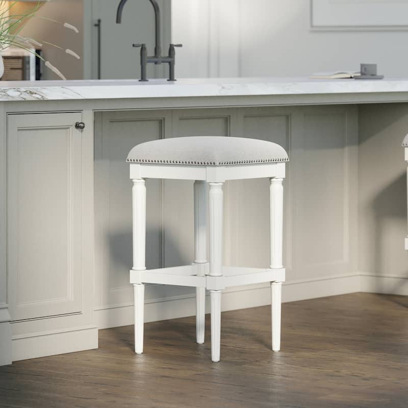 Manchester Solid Wood Square Upholstered Seat Bar Stool