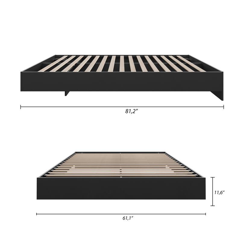 Nexera Platform Bed Frame , Black