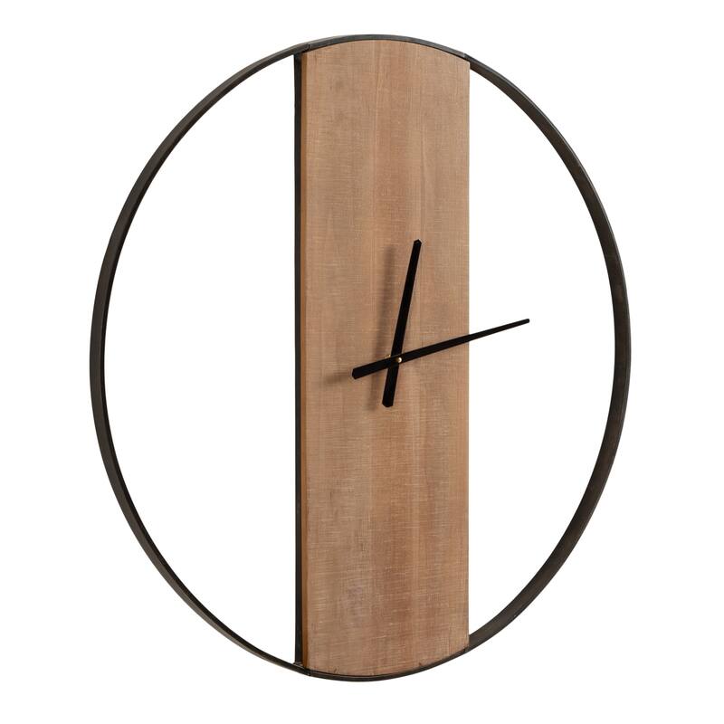Kate and Laurel Ladd Round Numberless Wall Clock